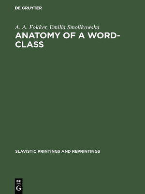 cover image of Anatomy of a word-class